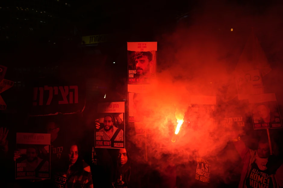 Protest na autoputu za Tel Aviv 10. februara zbog odlaganja oslobađanja izraelskih talaca u Gazi