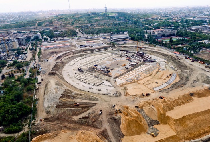 Tu odbędzie się mundial 2018 - Budowa stadionu w Wołgogradzie