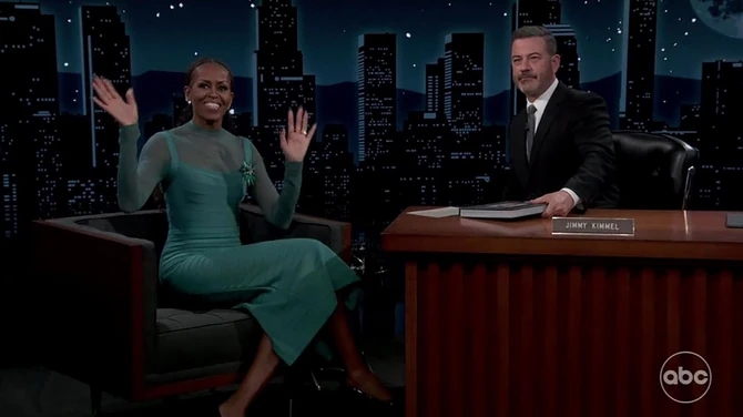 Mišel Obama i Džimi Kimel