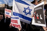 Rome's Jewish Community Demonstrates Against A Law Which Denies Polish Liability During The Shoah