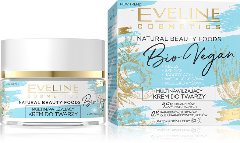 Eveline Cosmetics nawilżający krem do twarzy Natural Beauty Foods Bio Vegan