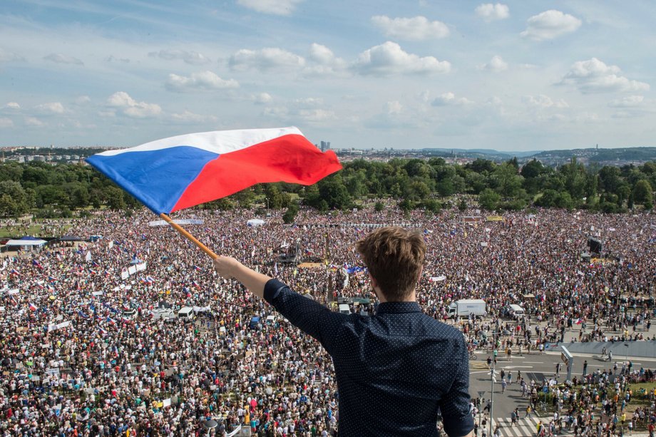 Demonstracja "antybabiszowa" w czerwcu 2019 r.