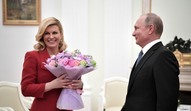Kolinda Grabar Kitarović sa Putinom u Moskvi 2018.