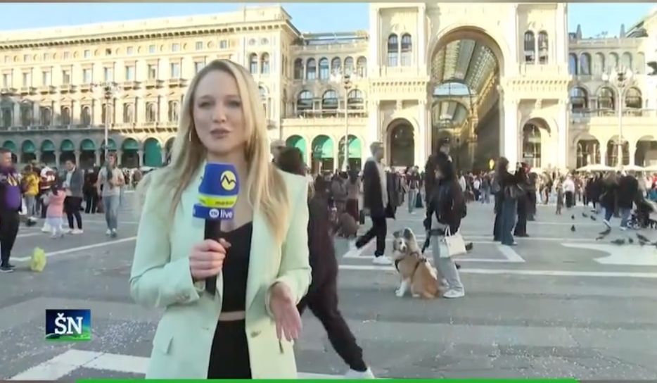 Do redaktorky Kristiníkovej vrazil počas priameho prenosu známy holandský youtuber Kalvijn.