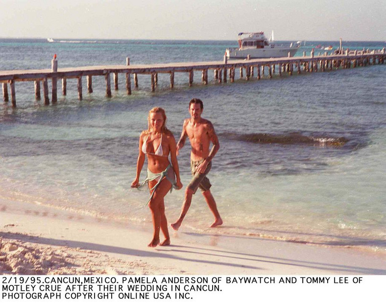 Pamela Anderson i Tommy Lee w dniu ślubu
