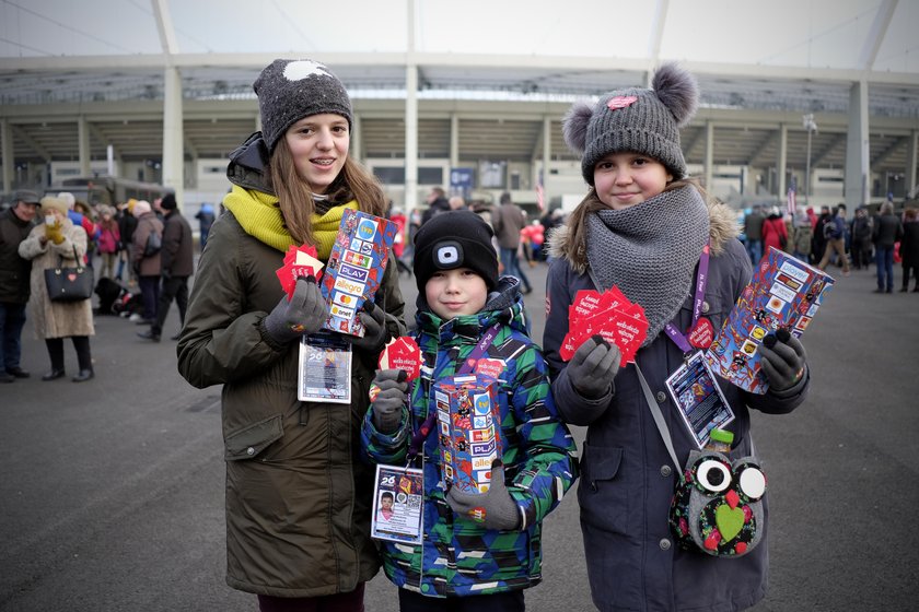 Final Wielkiej Orkiestry Swiatecznej Pomocy pod Stadionem Slaskim w Chorzowie