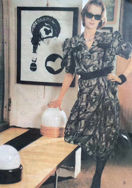 Ewa Kaja, modelka Telimeny, podczas sesji zdjęciowej. Koniec lat 80.