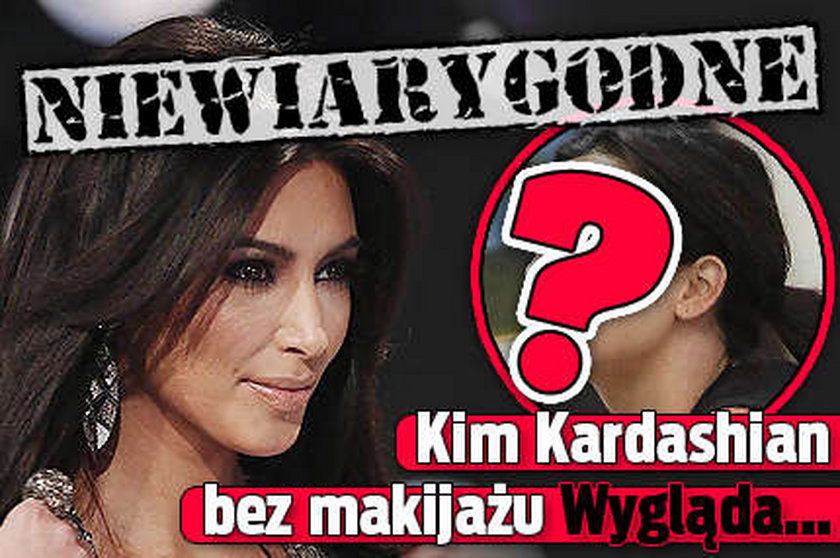 Kim Kardashian bez makijażu. Poznajesz ją?