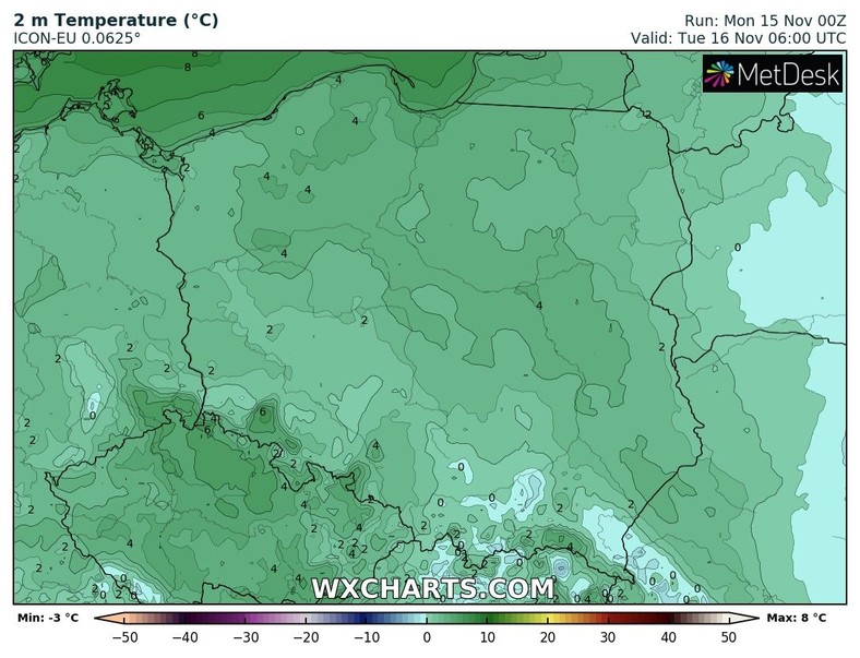 Noc z nielicznymi przymrozkami