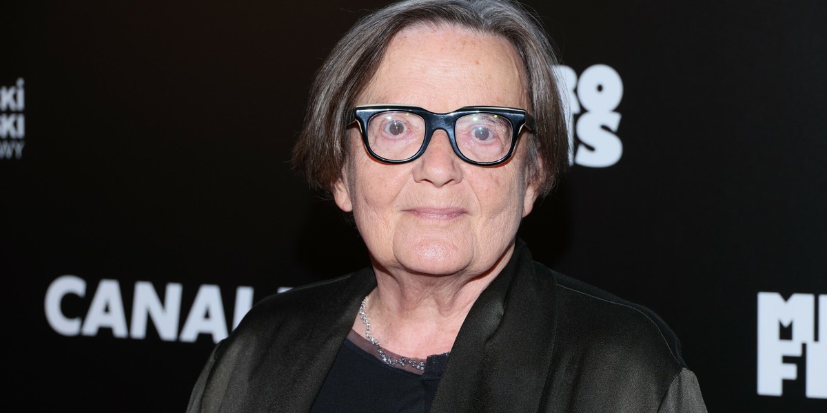 Agnieszka Holland podczas uroczystej premiery filmu "Zielona granica", 20 września 2023 r. 