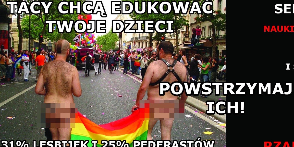 Homofobiczny plakat w Poznaniu 