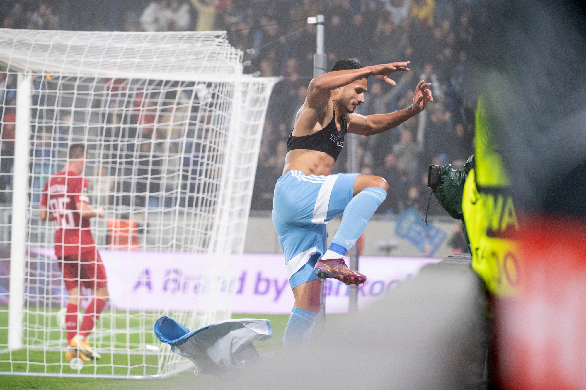 Eric Ramirez (Slovan) sa teší po strelení gólu.