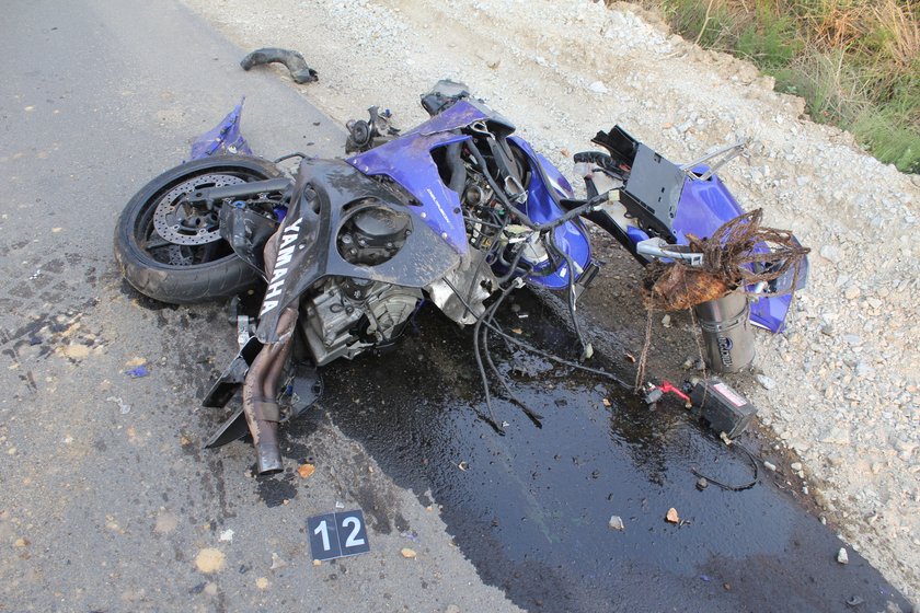 21-letni motocyklista zginął na miejscu