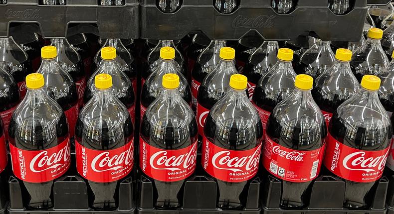 Coca-Cola bottles with yellow caps indicate that they are kosher, or fit, for consuming on the Jewish holiday of Passover.Talia Lakritz/Business Insider
