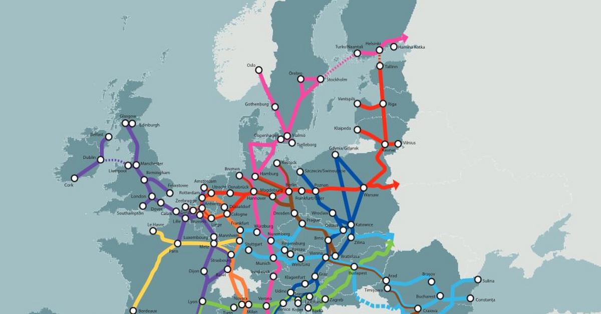 Транспортные магистрали зарубежной европы