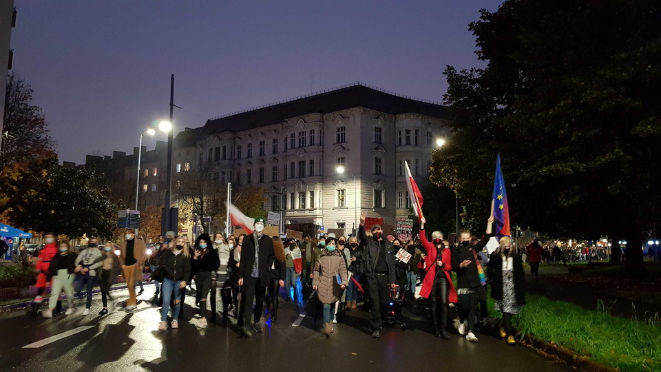 Protest w Szczecinie po ogłoszeniu wyroku TK. Dzień dziewiąty