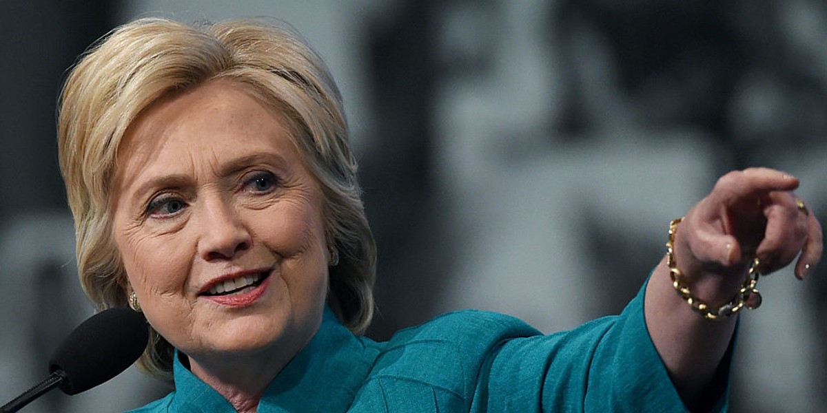 Hillary Clinton at a union event in Las Vegas, Nevada.