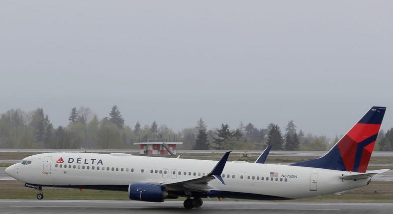 A Delta Air Lines Boeing 737-900ER.