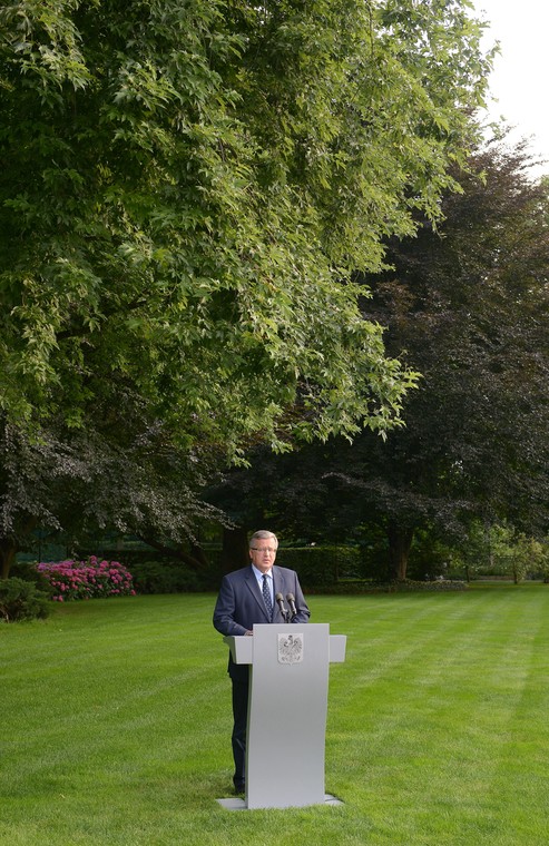 Bronisław Komorowski podczas wieczornego wystąpienia