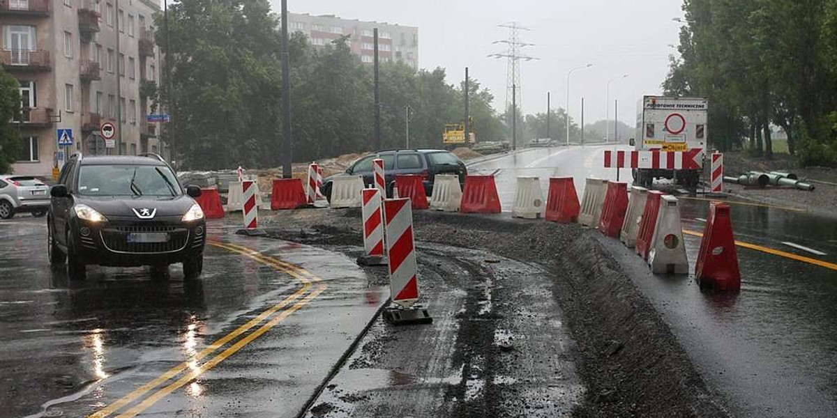 Deszcz zablokował wiadukt!