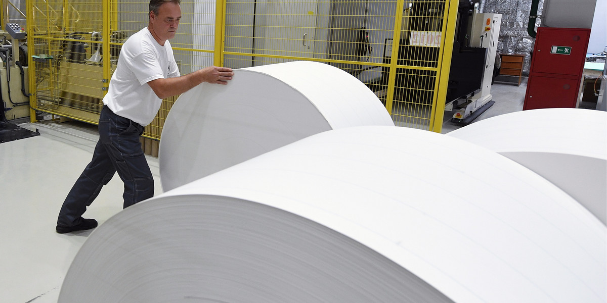 Produkcja papieru została w dużej mierze przeniesiona z Europy do Chin
