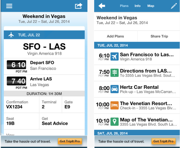 Prowadzenie własnej firmy wiąże się z licznymi podróżami i spotkaniami z kontrahentami. Aplikacja TripIt umożliwi nam kompleksowe zaplanowanie naszego wyjazdu. Możemy w niej zapisać szczegóły dotyczące lotu, rezerwacji hotelowej, jak również spotkań, które odbędziemy na miejscu. Aplikacja dysponuje również dodatkowymi usługami, czyniącymi wyjazd znacznie prostszym – zapewnia dostęp do map, nawigacji oraz aktualnej prognozy pogody.