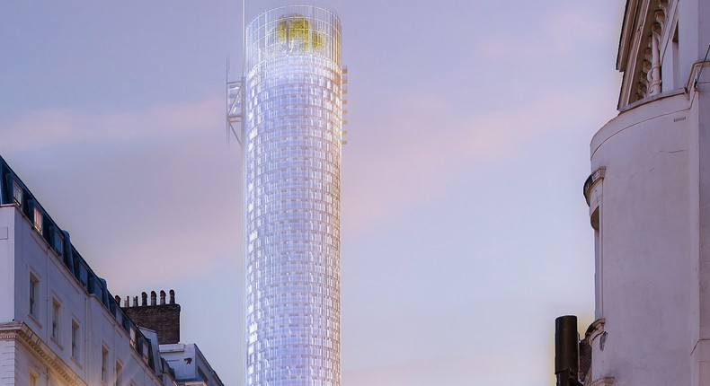 The 'Skinny Shard' will have 65 stories and be 224 metres tall.