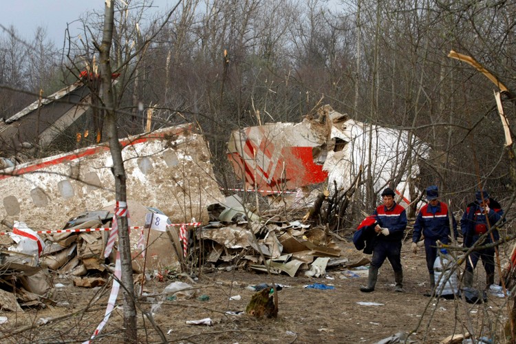 Szczątku tupolewa w Smoleńsku