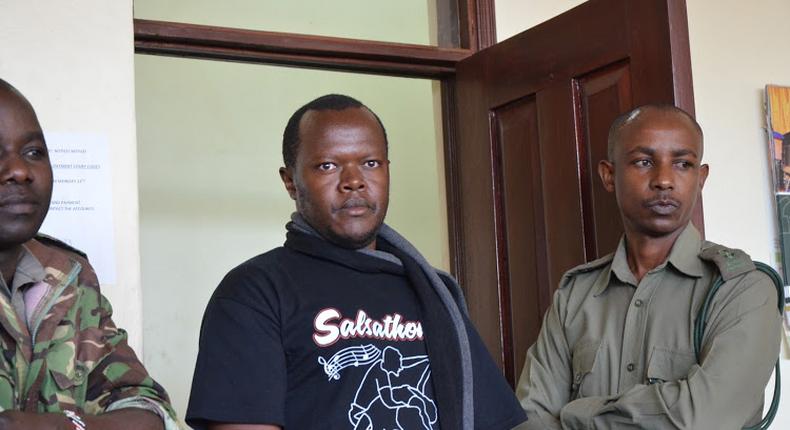 Major Peter Mugure during a past court appearance