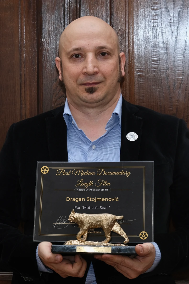 Dragan Stojmenović i trofej "Zlatni ris"