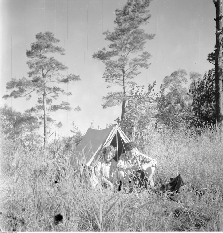 Wypoczynek letni na Mazurach, 1957 r.