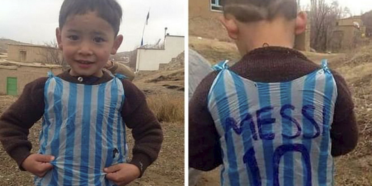 Chłopiec, który zrobił sobie koszulkę Messiego z reklamówki, został odnaleziony! To pięcioletni Murtaza Ahmadi z Afganistanu