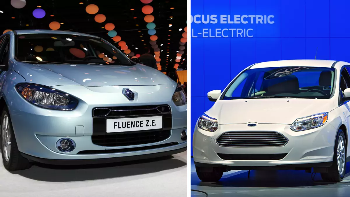 Po lewej: Renault Fluence ZE, po prawej: Ford Focus Electric
