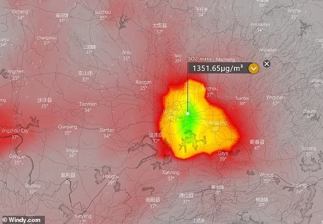 Dwutlenek siarki nad Wuhan