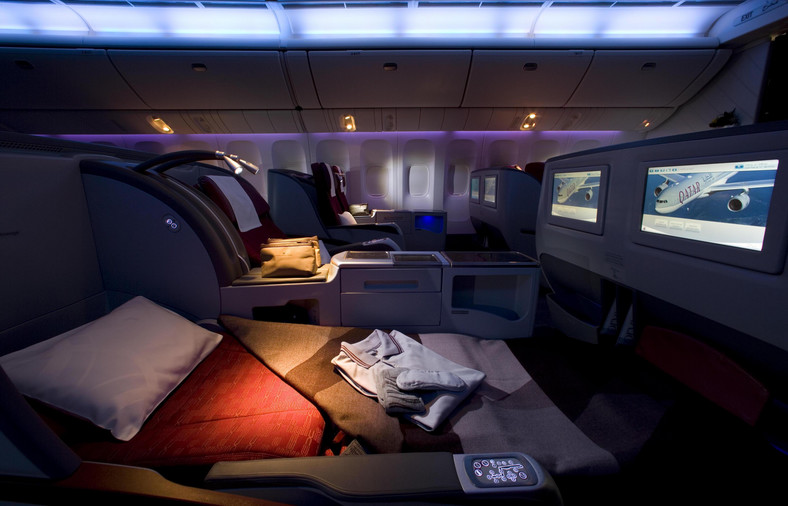 Klasa Biznes w samolocie Qatar Airways