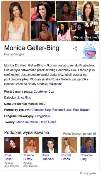 Monica Geller Przyjaciele - fot. zrzut ekranu Google