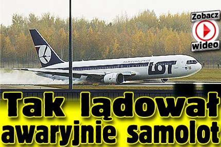 Tak boeing 767 lądował awaryjnie na Okęciu. FILM!