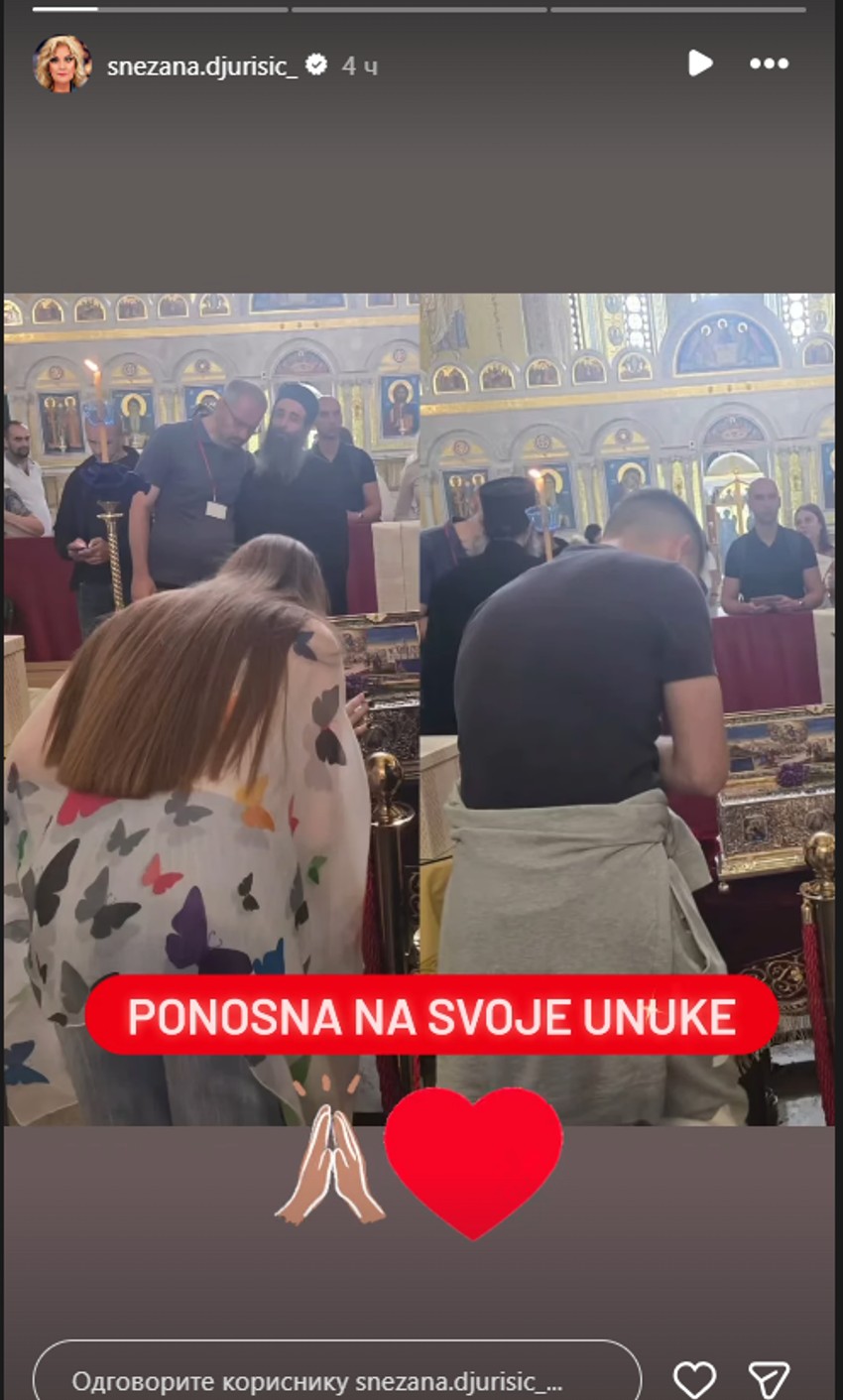 Unuci Snežane Đurišić se poklonili Pojasu Presvete Bogorodice