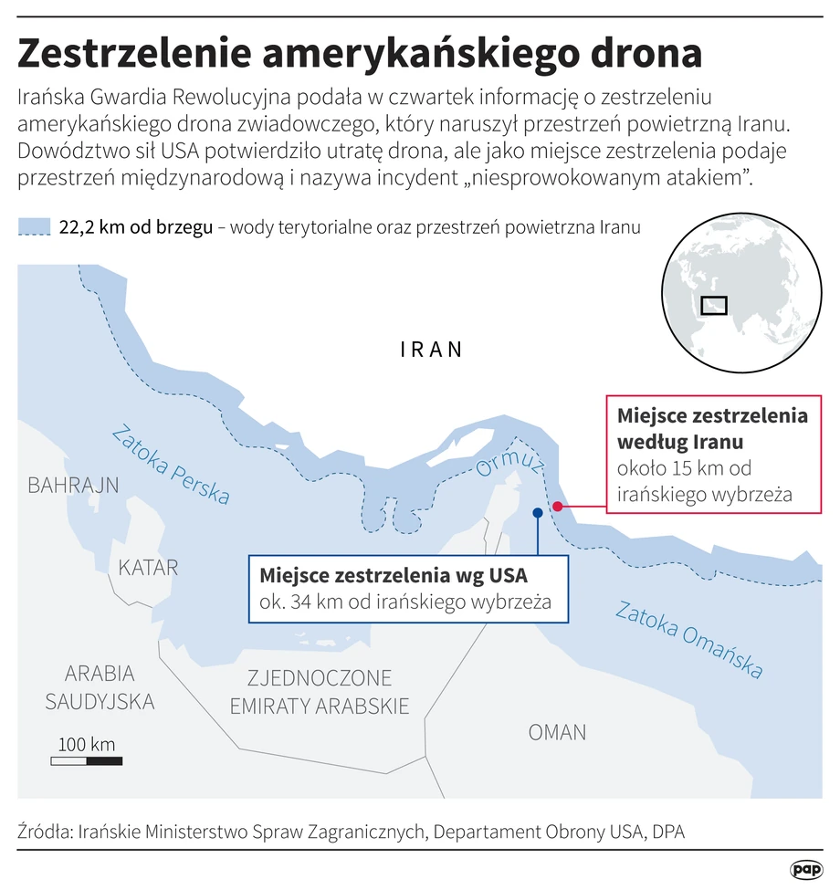 Zestrzelenie amerykańskiego drona