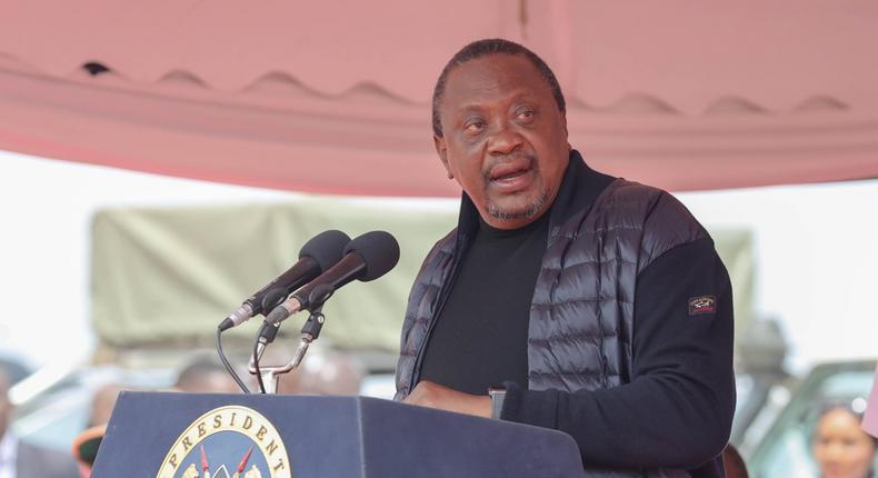 President Uhuru Kenyatta speaking after he officially commissioned the 27 km Nairobi Expressway on July 31, 2022. The Nairobi Expressway had been in use on a trial basis since May 15, 2022