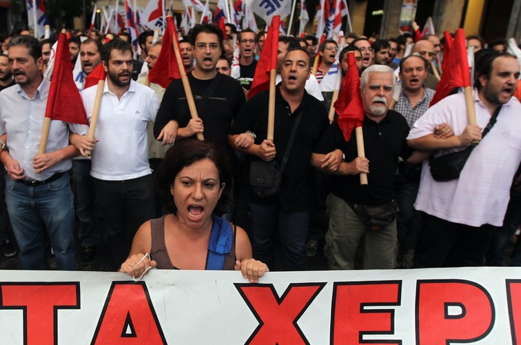 Protest w Grecji przeciwko wizycie angeli Merkel