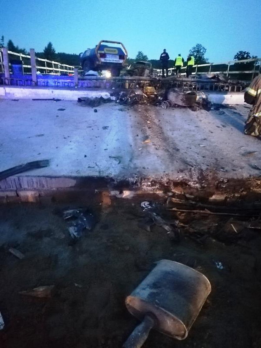 Horror koło Braniewa. 27-latek spłonął w aucie. Obok samochodu leżał martwy pies