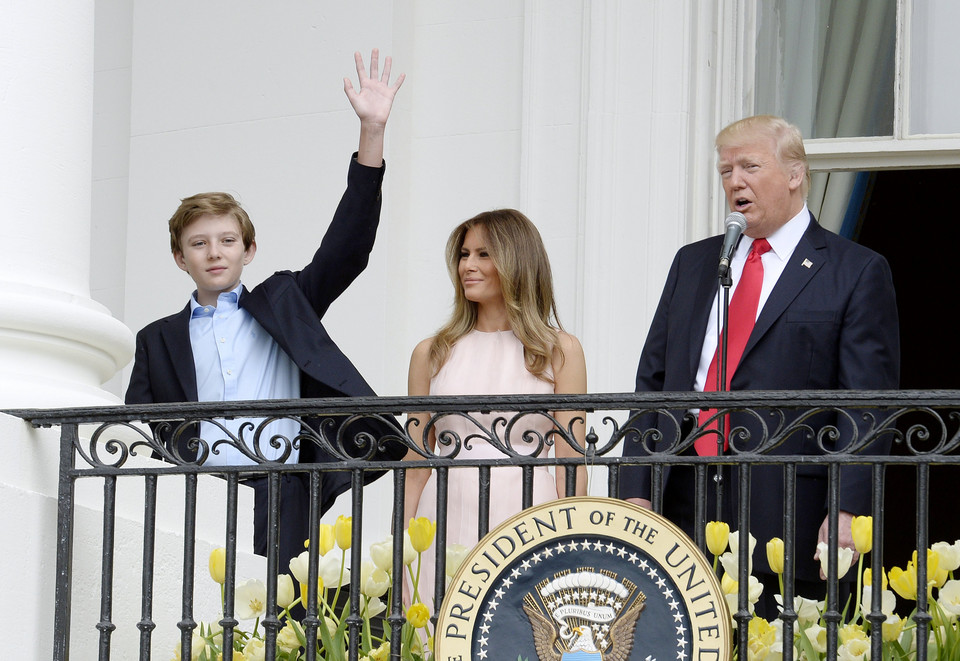 Melania Trump na dorocznym toczeniu jajek w Białym Domu