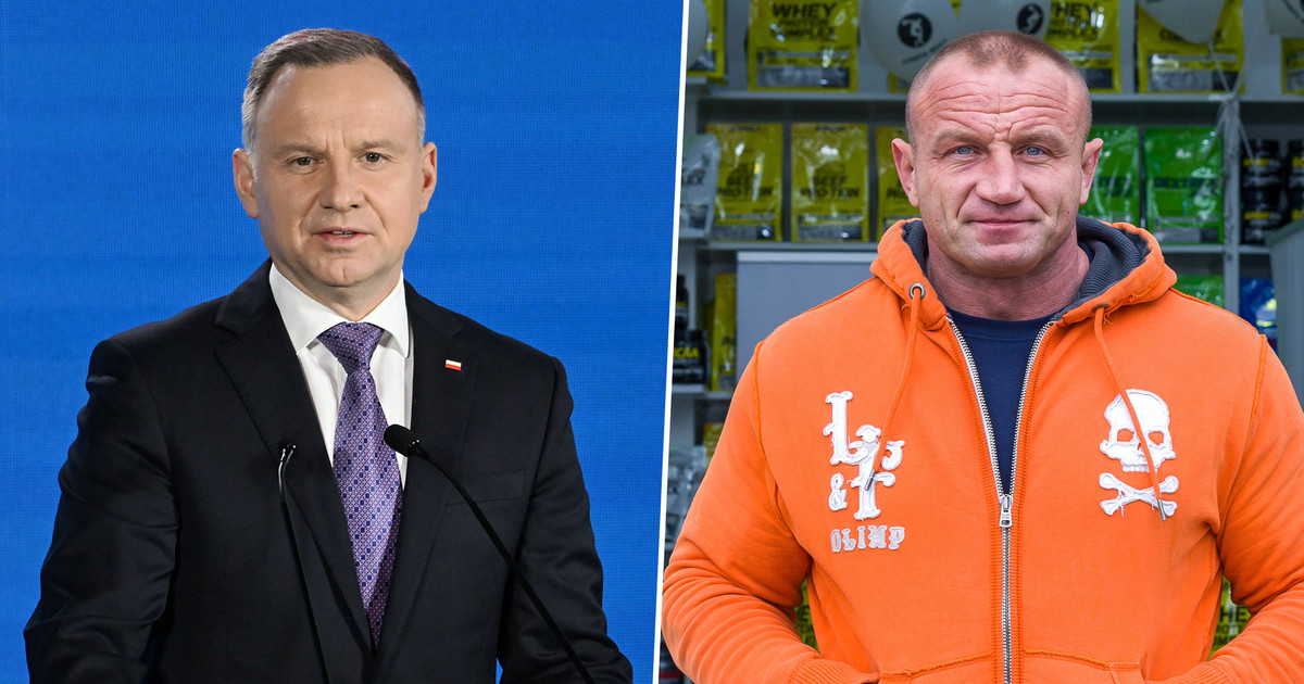 Pudzian warmly accosted President Duda in the network.  “Someone here is impersonating me”