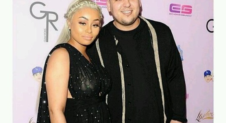 Blac Chyna and Rob Kardashian at Chymoji app launch 