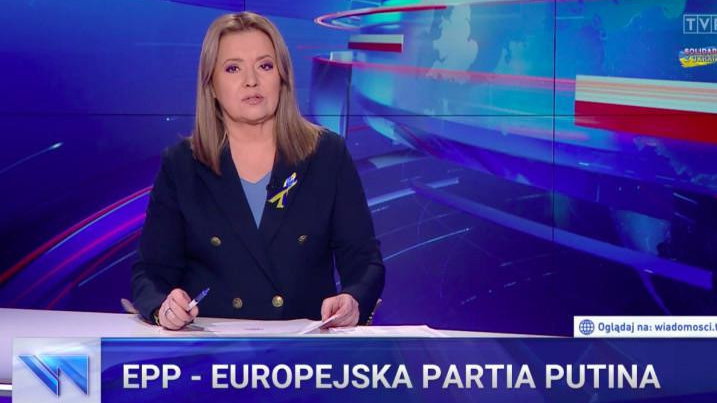 "Wiadomości" 16 marca umieściły belkę: "EPP - Europejska Partia Putina"