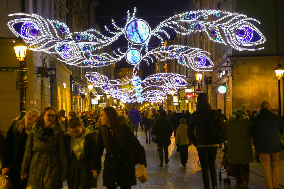 Iluminacje świąteczne w Krakowie