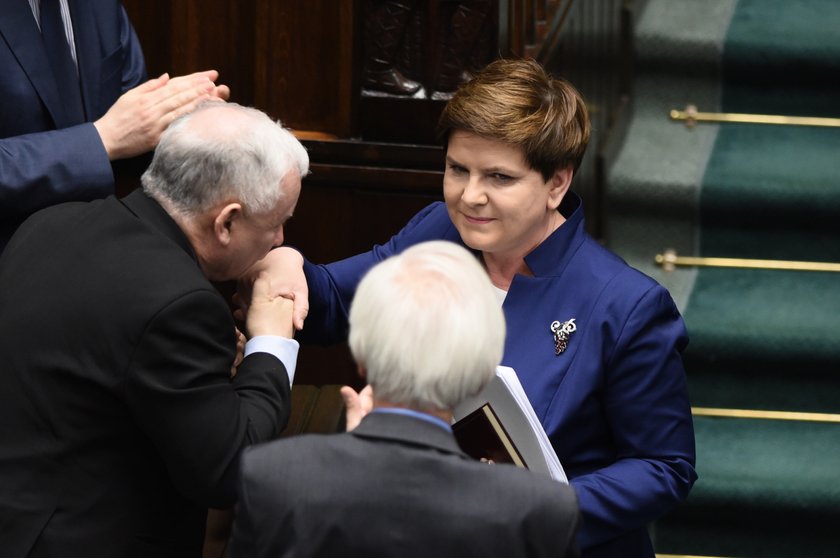 Beata Szydło i Jarosław Kaczyński