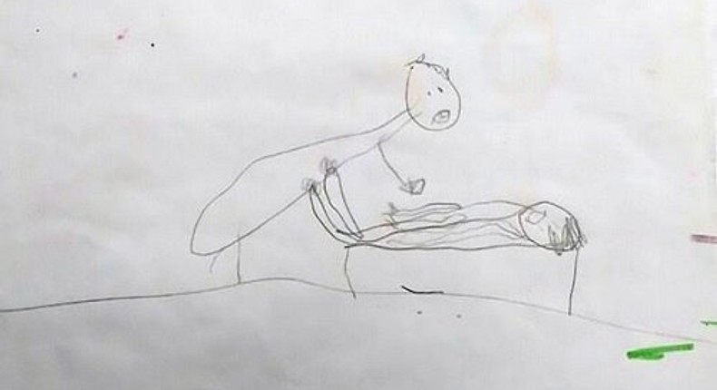 Drawing of sexual assault