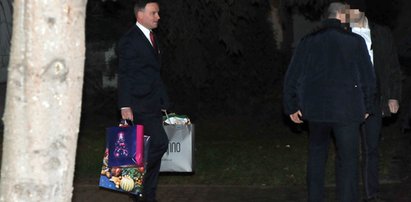 Andrzej Duda z córką na pasterce. FOTO